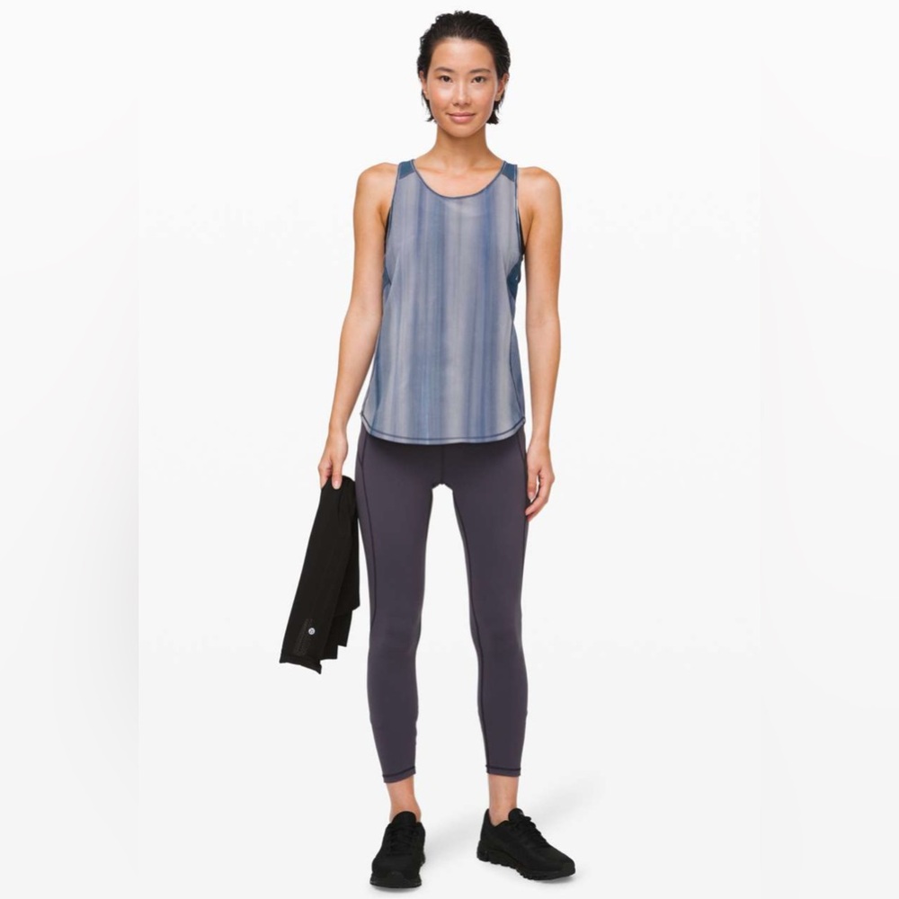 Lululemon Sculpt Tank
Brushed Spray Dye White Code Blue